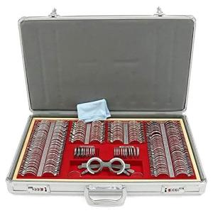 テストレンズセット 視力検査 テストレンズ 158ピース検眼用レンズセット 視力測定工具箱 収納