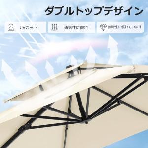 ガーデンパラソル 大型風に強いパラソ 日傘ベー...の詳細画像1