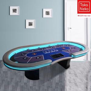 ポーカーテーブル トップ カップホルダー付き カジノ テキサスホールデム 10人 ホールデムサイコロ カジノ用品