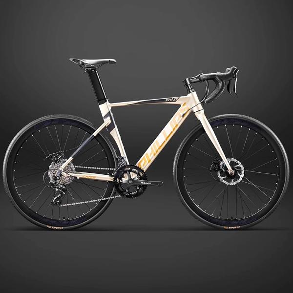 自転車 アルミフレーム ロードバイク ディスクブレーキ エアロロードバイク 16 ディレーラ デュア...
