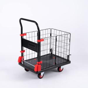 カゴ付き台車 折りたたみ ブレーキ付き カゴ台車 軽量 静音 耐荷重