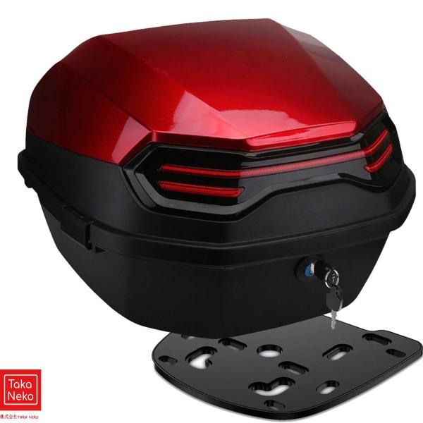 バイク用 リアボックス トップケース 大容量 軽量トップケース バイク 本付 簡単脱着 自転車リアボ...