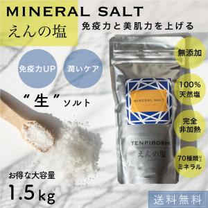 天然天日塩1.5kg えんの塩 塩 ソルト 天然塩  天日塩 調味料  熱中症 脱水 マスク熱中症  ミネラル 健康食品 美容 満月 味噌作り 梅干し作り バスソルト お風呂