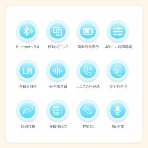 ワイヤレスイヤホン Bluetoothイヤホン...の詳細画像3