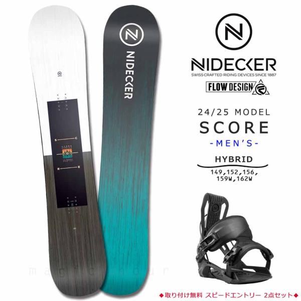 スノーボード 板 メンズ 2点 セット NIDECKER ナイデッカー SCORE 2024 FLO...