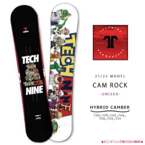 スノーボード 板 メンズ レディース 単品 2022 TECH NINE テックナイン CAMROCK グラトリ ハイブリッド キャンバー ボード パーク かわいい トイストーリー 黒｜xover-int