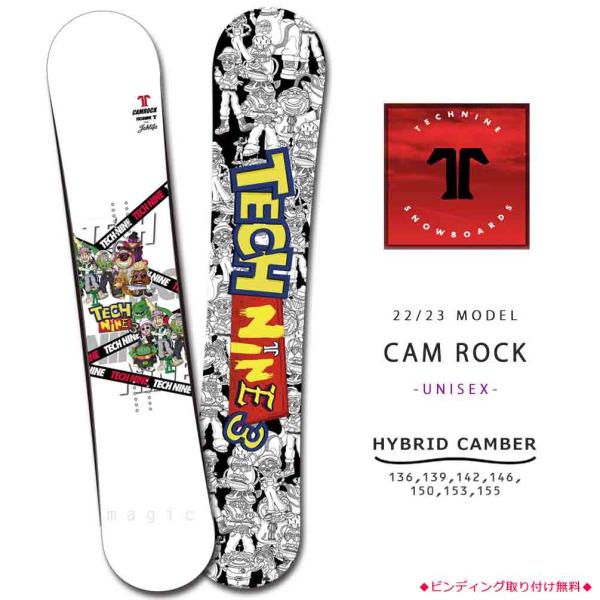 スノーボード 板 メンズ レディース 単品 2023 TECH NINE テックナイン CAM RO...