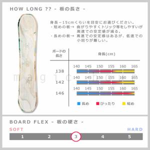 スノーボード 板 レディース 3点 セット ダ...の詳細画像2