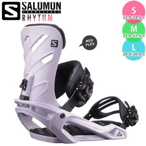 スノーボード ビンディング スノボー バインディング メンズ レディース SALOMON サロモン RHYTHM ボード 21-22 グラトリ 軽量 ピンク 板と同時購入で取付無料｜xover-int