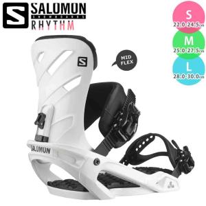 スノーボード ビンディング スノボー バインディング メンズ レディース SALOMON サロモン RHYTHM ボード 21-22 グラトリ 軽量 ホワイト 板と同時購入で取付無料｜xover-int