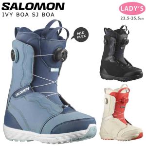 スノーボード ブーツ レディース SALOMON サロモン IVY BOA SJ BOA ダイヤル ダイアル式 23-24 ソフトフレックス 大きいサイズ 23.5cm - 25.5cm 青 黒 白 お洒落の商品画像