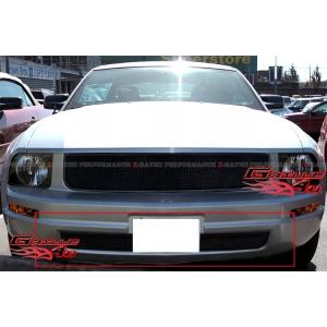 グリル 2005-2009フォードマスタングV6ブラックフロントフード