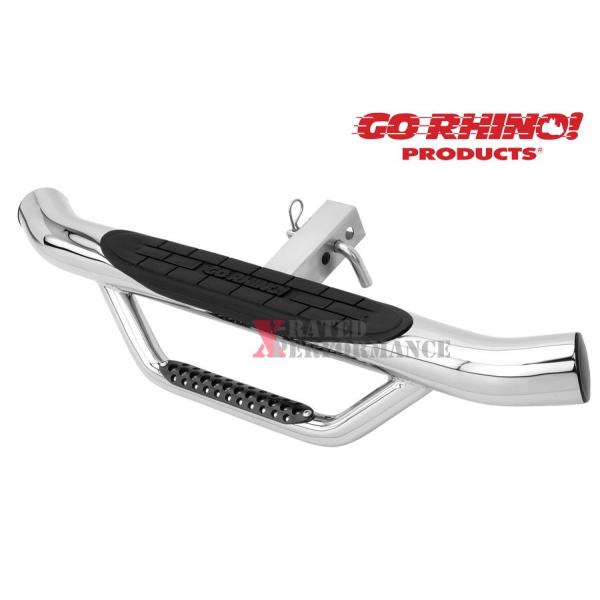 GoRhino! ヒッチステップ ３インチ クロームポリッシュ ステンレス デュアルステップ