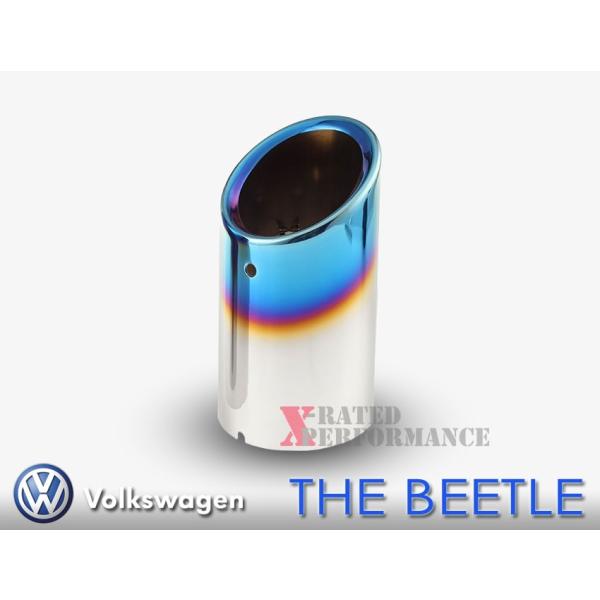 VW ザ・ビートル エキゾーストチップ マフラーカッター チタニウムブルー