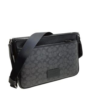 COACHコーチバッグ F50715 ブラック ショルダーバッグメンズバッグ COACH コーチ バッグ ショルダーバッグ F50715 シグネチャー PVC