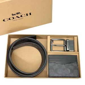【新品】 COACHコーチフリーサイズリバーシブルベルト箱付き COACH（コーチ） 国内発送 ベルト メンズ シグネチャー リバーシブル