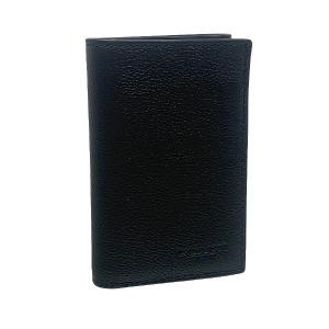 【新品】コーチCOACHスムースカーフレザー皮革ウォレット二つ折り財布黒 COACH（コーチ） 並行輸入 2つ折り財布 カーフレザー F74991 BLKメンズ