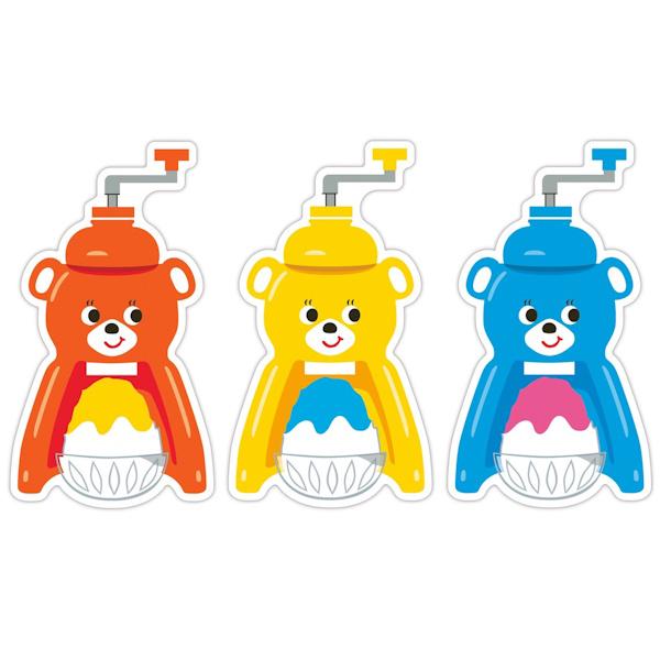 タイガー 氷削り器 きょろちゃん ダイカットステッカー 3色セット