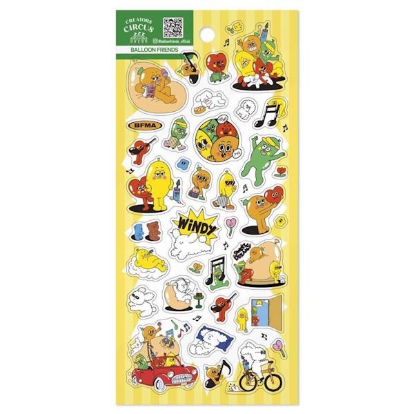 CREATORS CIRCUS 透明シール BALLOON FRIENDS