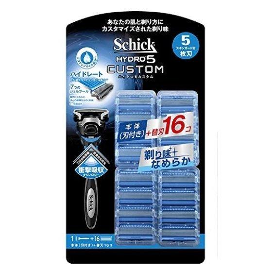 Schick ハイドロ5 カスタム (本体刃付+替刃16コ付)【クリックポスト発送】 シック 5枚刃