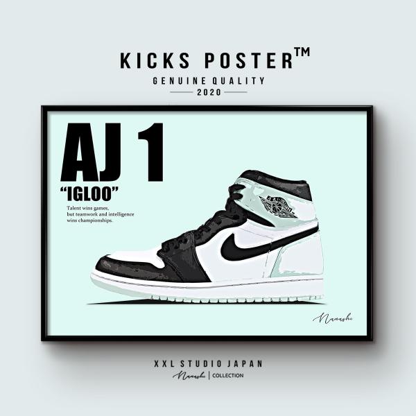 エアジョーダン1 イグルー 【レビュー特典♪ステッカープレゼント/フレーム付き/送料無料】スニーカー...