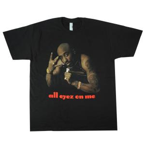 メンズ Tシャツ【クリックポスト対応可】2PAC TEE TUPAC ラップT ラッパーオールアイズオンミー ミュージックT アーティストTブラック 黒レジェンド ギャングス