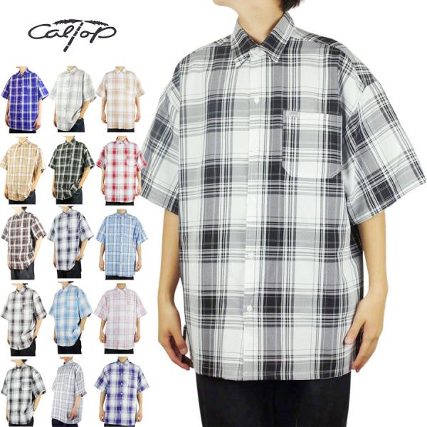 CALTOP キャルトップメンズ シャツ【クリックポスト発送】SS CHECK SHIRTSショート...