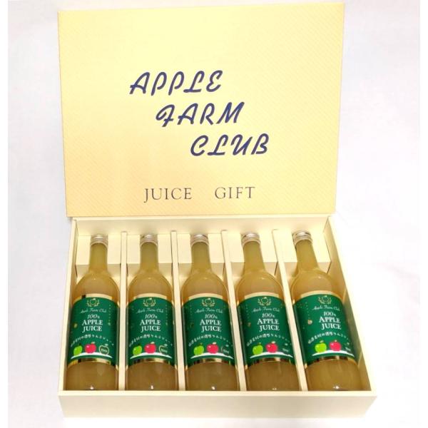 【ブレンドジュース】ギフト包装・厳選素材の濃厚りんごジュース(720ml瓶×５本)