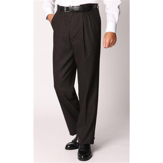 【洋服の青山】秋 冬 ブラウン スタンダードスラックス【ツータック】 REGAL スラックス ビジネ...
