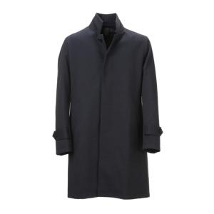 洋服の青山】ステンカラーコート メンズ 秋冬用 ブラウン系 チェック 