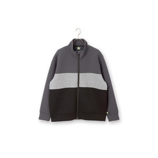 【洋服の青山】メンズ ブルゾン 秋冬用 グレー系 カジュアル スポンジダンボールパネル切替 フルジッ...