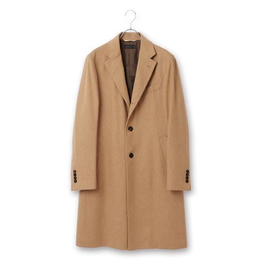 【洋服の青山】秋冬用 ベージュ系 ロングシングルチェスターコート【キャメル】【LUIGI COLOM...