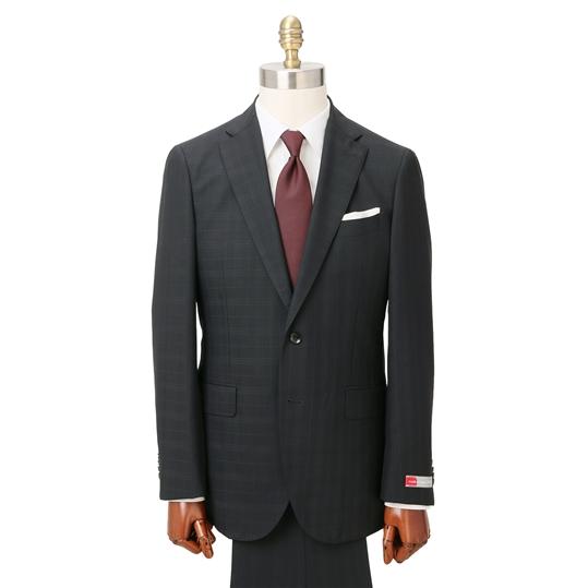 【洋服の青山】春夏用 ネイビー系 プレミアムスタイリッシュスーツ【御幸毛織】【made in Jap...