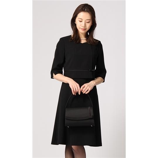 【洋服の青山】オールシーズン用 ブラック系 フォーマルワンピース【セット着用可】 ANCHOR WO...
