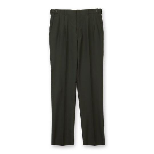 【洋服の青山】スラックス メンズ ツータック 春夏 ビジネス ツータック ブラック 黒 無地 ゆった...