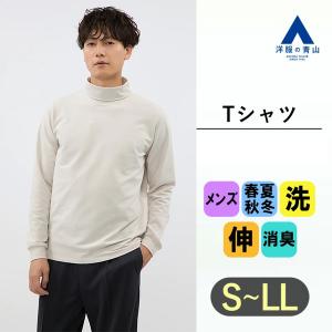 AOYAMA 【洋服の青山】OCEANS 綿100% Tシャツ 長袖 メンズ 秋冬用