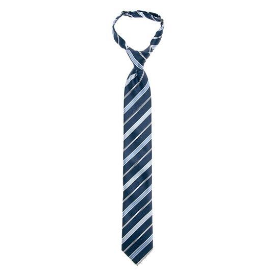 【洋服の青山】ネイビー系 レギュラータイ【Smart Tie】【ワンタッチ】 全長:約50cm (大...
