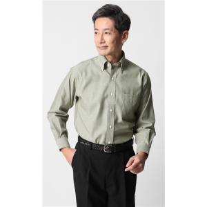 【洋服の青山】オールシーズン用 グリーン系 ボタンダウンカジュアルシャツ【SUPER EASY IRON】 REGAL｜洋服の青山PLUS