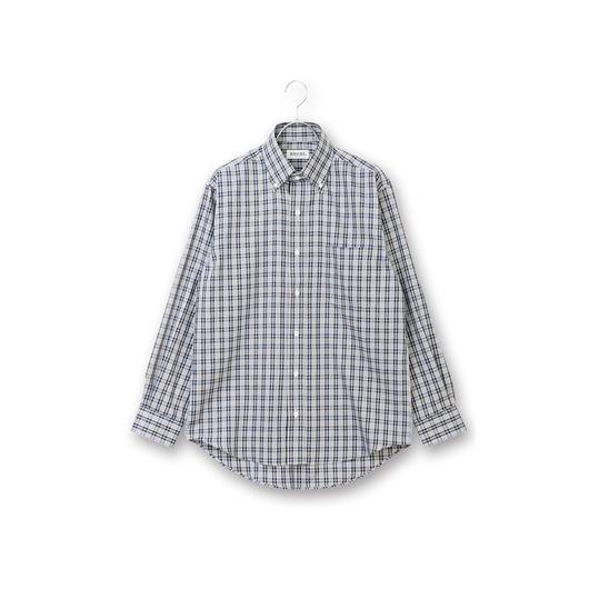 【洋服の青山】オールシーズン用 ブルー系 ボタンダウンカジュアルシャツ【EASY CARE】 REG...