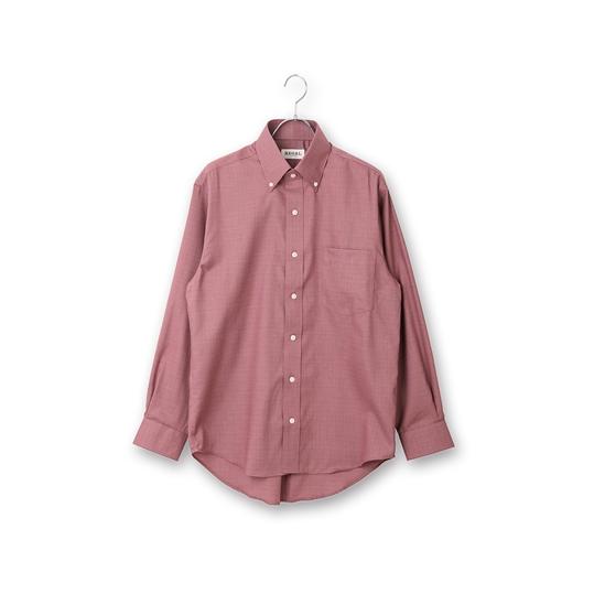 【洋服の青山】秋冬用 エンジ系 ボタンダウンカジュアルシャツ【EASY CARE】 REGAL