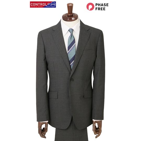 【洋服の青山】オールシーズン グレー系 スタイリッシュスーツ【ツーパンツ】【CONTROLα】【Pl...