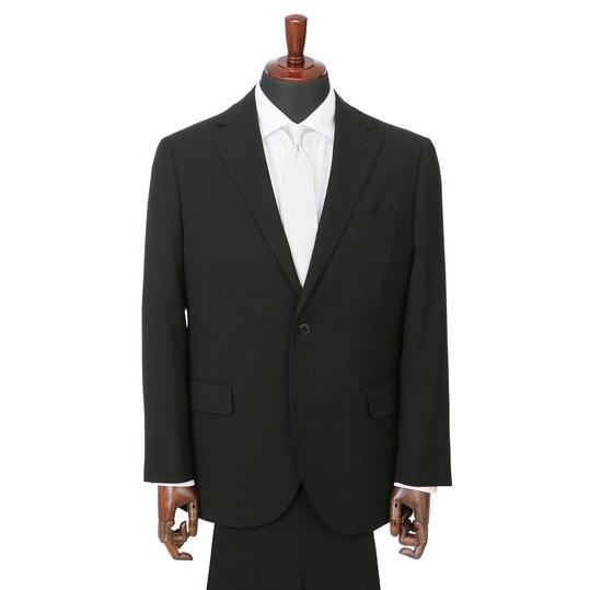 【洋服の青山】スリーシーズン ブラック系 シングルスタンダードフォーマル【E/K体】【キング&amp;トール...