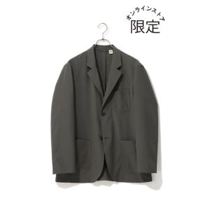 【洋服の青山】フリーサイズ｜ジャケット メンズ オールシーズン グレー 無地 2ボタン ウォッシャブル 洗える ストレッチポリエステル100％ BLUE PACKAGE｜y-aoyama