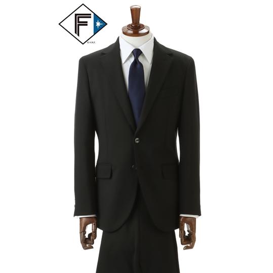 【洋服の青山】オールシーズン用 ブラック系 プレミアムスタイリッシュスーツ【北海道日本ハムファイター...