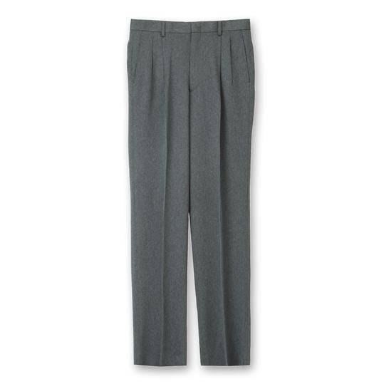 秋冬用 グレー系 スタンダードスラックス【ツータック】