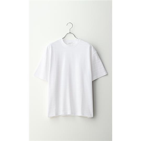 【洋服の青山】tシャツ 半袖 メンズ 春夏用 ホワイト系 白 リンクスボーダー ウォッシャブル 洗え...