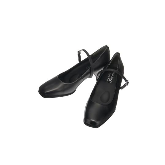 【洋服の青山】ブラック系 スクエアトゥパンプス【3WAY】【3E】 n-line Precious