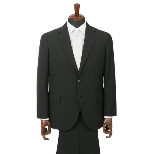 【洋服の青山】盛夏 ブラック系 シングルスタンダードサマーフォーマル【E体】【清涼】【Plastic...