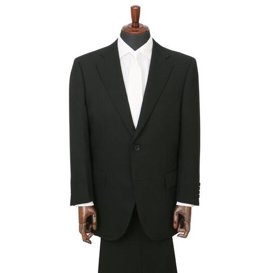 【洋服の青山】盛夏 ブラック系 シングルスタンダードサマーフォーマル【清涼】【濃染加工】 【ジャケッ...