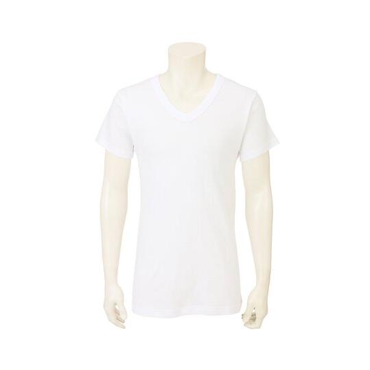 【洋服の青山】《最短当日発送》オールシーズン ホワイト系 半袖 Vネックインナーシャツ Vネック イ...